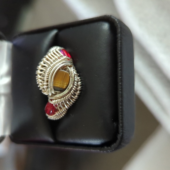3/$30 New Wire Tigers Eye Ring - Picture 5 of 5